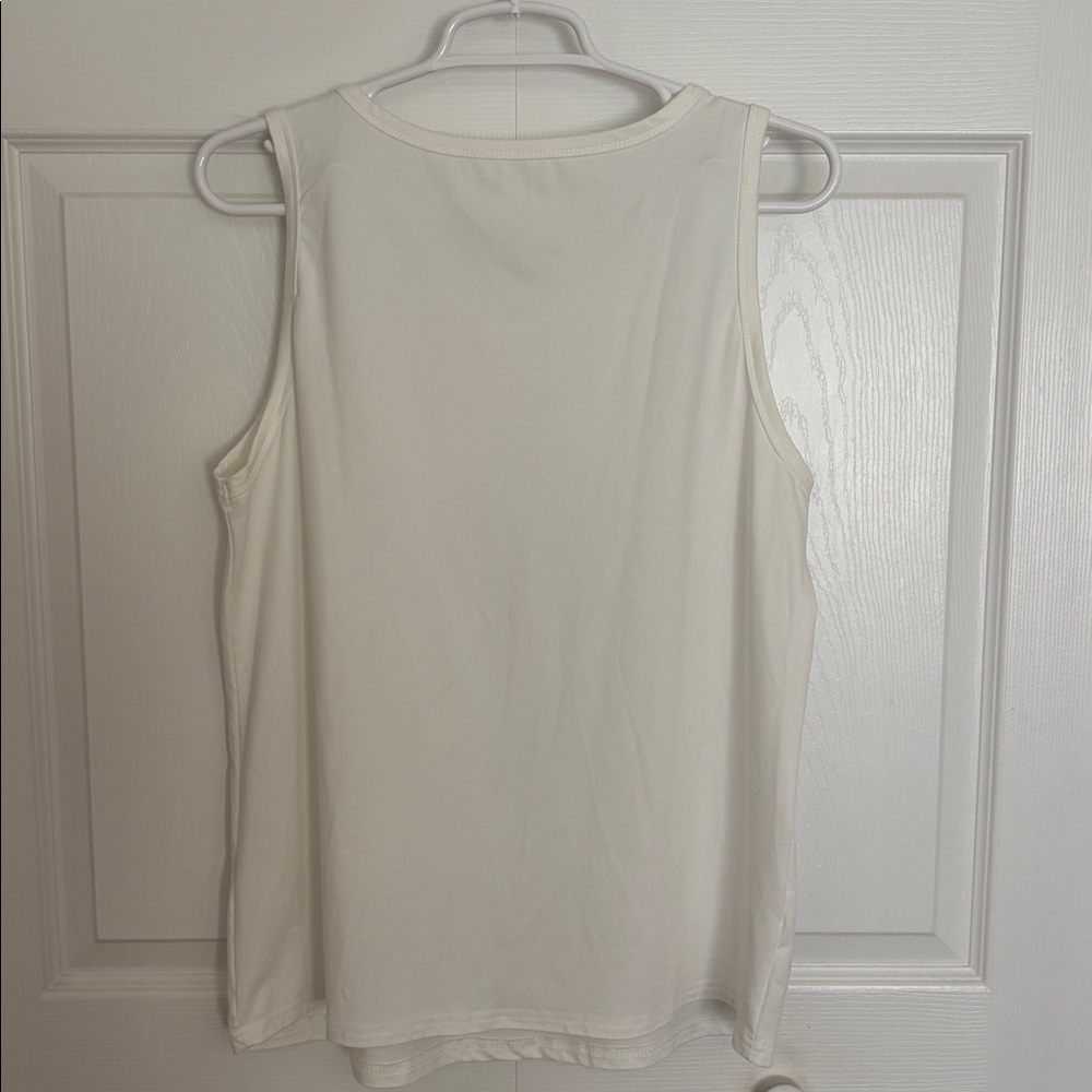 White Tank Top with Graphic Print - Picture 2 of 4